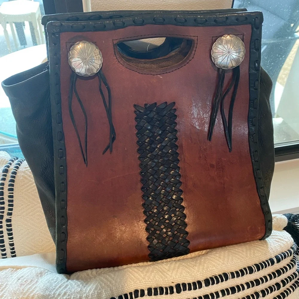 BOHO Vintage Shoulder Bag with Silver Hardware Beautiful! 70’s Fun!